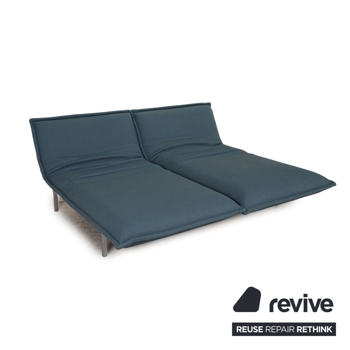 Rolf Benz Nova Stoff Sofa Blau Zweisitzer Couch elektr. Funktion