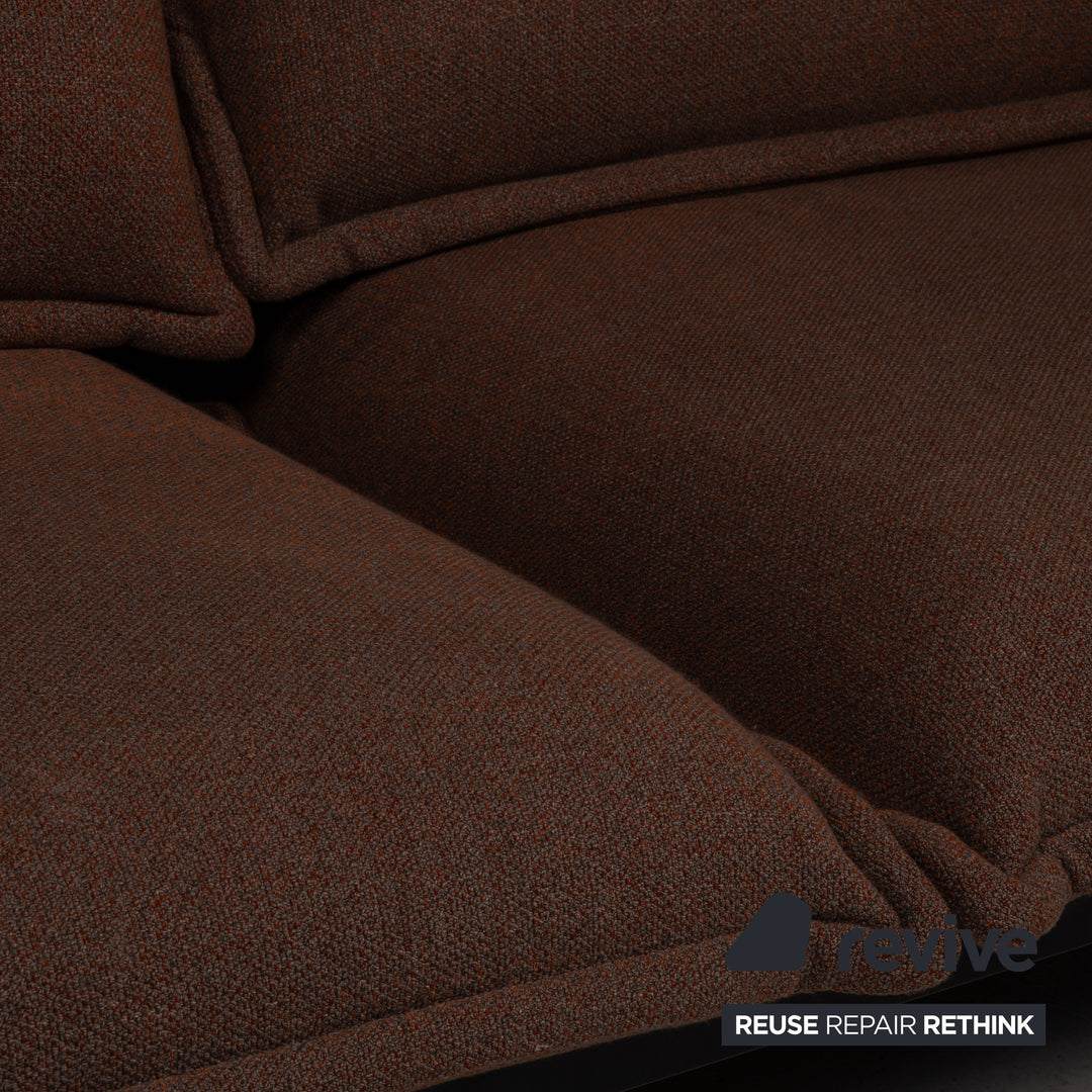 Rolf Benz Nova Stoff Sofa Braun Zweisitzer Funktion Schlaffunktion Couch