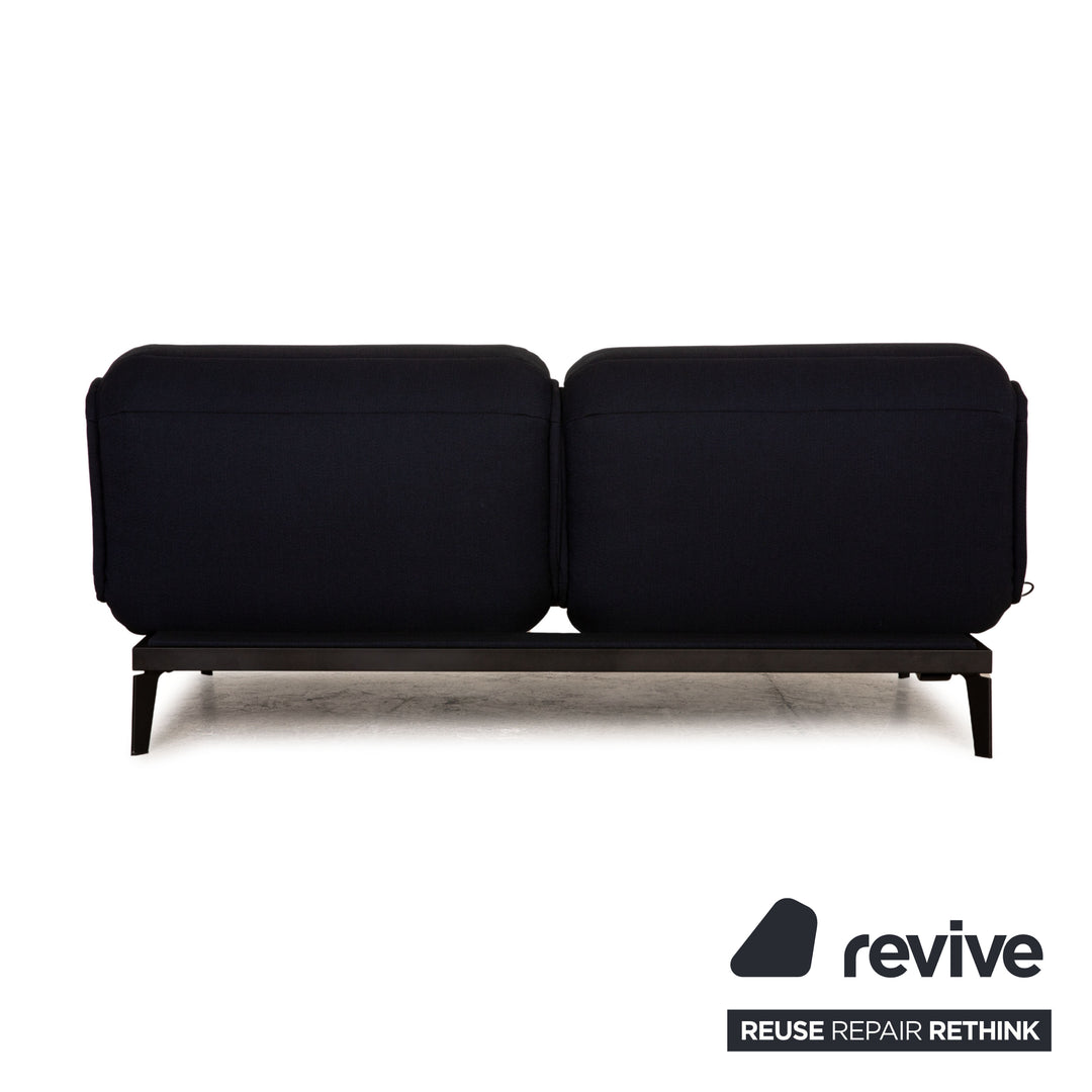 Rolf Benz Nova Stoff Sofa Dunkelblau Zweisitzer Couch Funktion Relaxfunktion