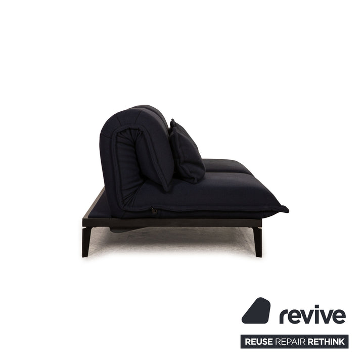 Rolf Benz Nova Stoff Sofa Dunkelblau Zweisitzer Couch Funktion Relaxfunktion
