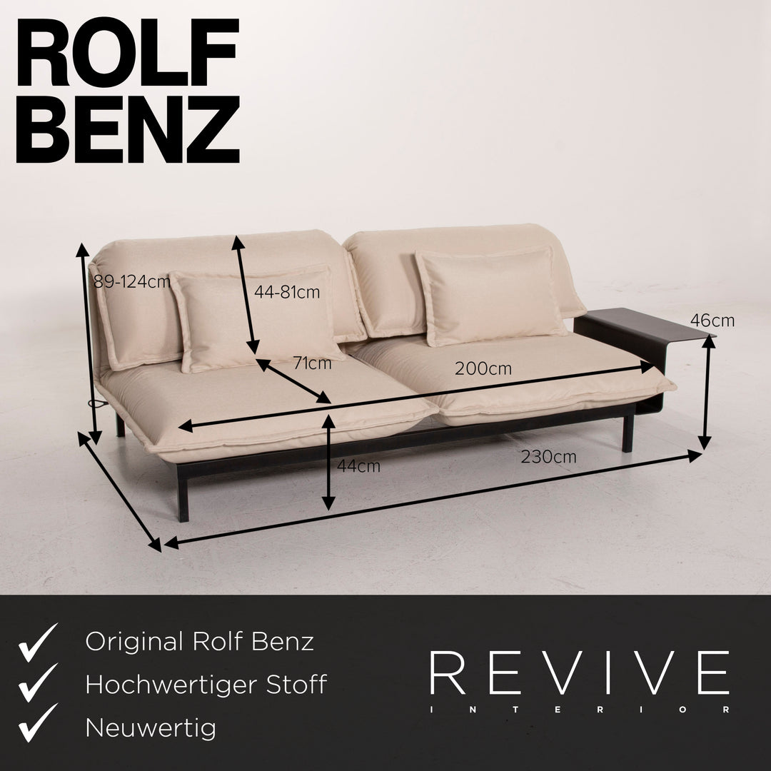 Rolf Benz Nova fabric sofa gray two-seater #14681