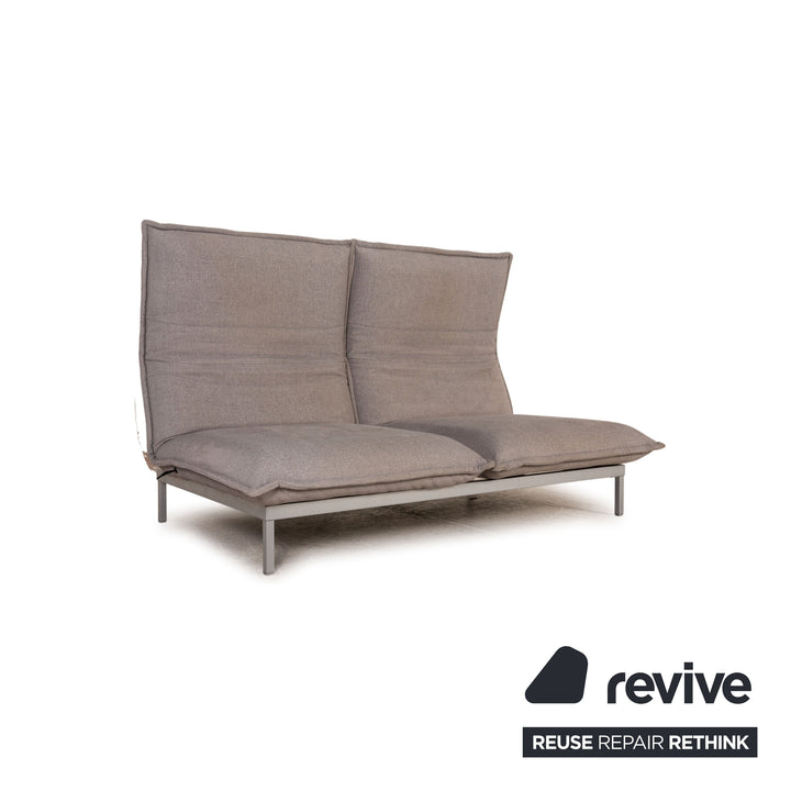 Rolf Benz Nova Stoff Sofa Grau Zweisitzer Couch Funktion Schlaffunktion
