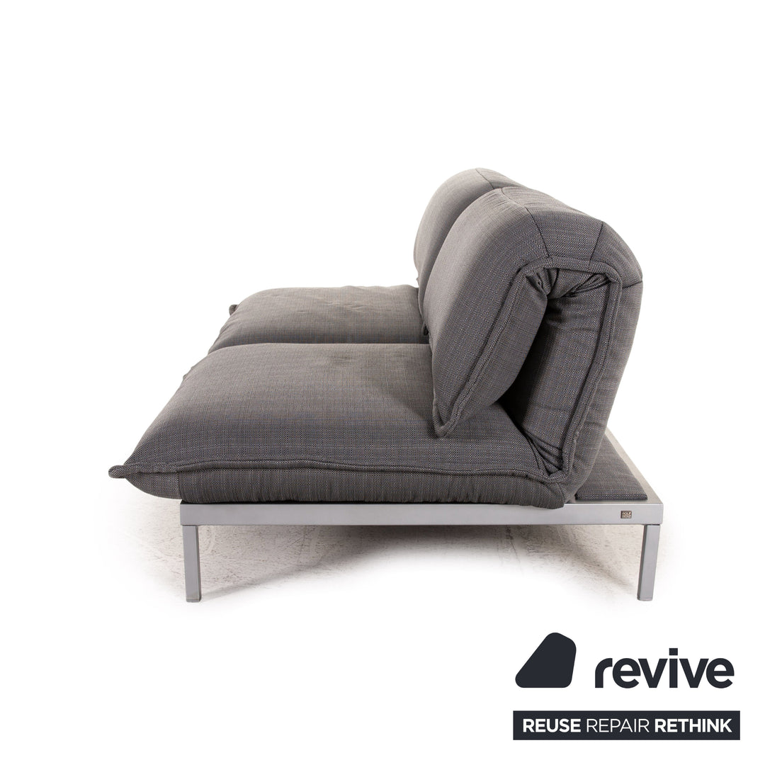 Rolf Benz Nova Stoff Sofa Grau Zweisitzer Funktion Schlaffunktion Schlafsofa Couch