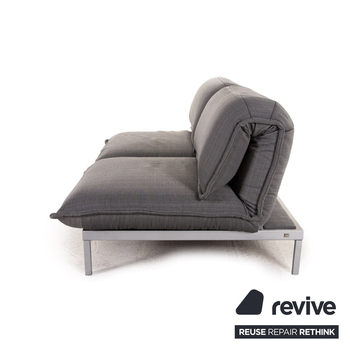 Rolf Benz Nova Stoff Sofa Grau Zweisitzer Funktion Schlaffunktion Schlafsofa Couch