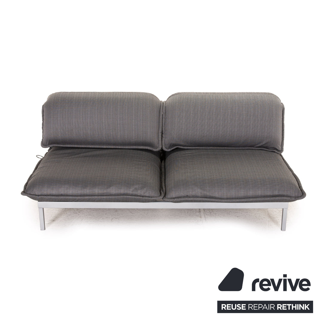Rolf Benz Nova Stoff Sofa Grau Zweisitzer Funktion Schlaffunktion Schlafsofa Couch