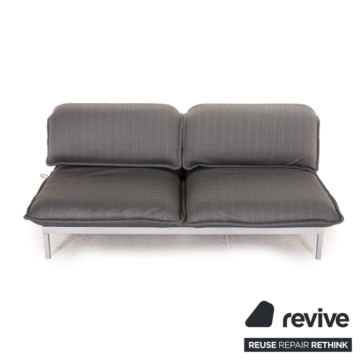 Rolf Benz Nova Stoff Sofa Grau Zweisitzer Funktion Schlaffunktion Schlafsofa Couch