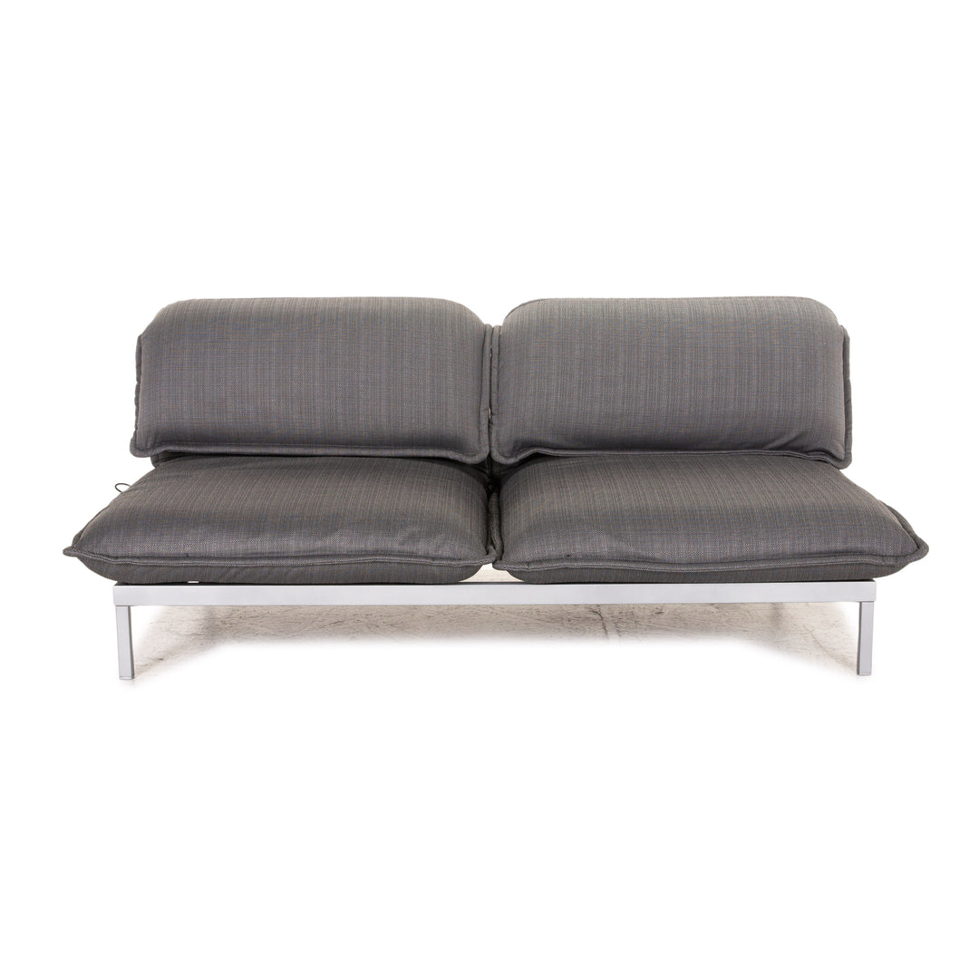 Rolf Benz Nova Stoff Sofa Grau Zweisitzer Funktion Schlaffunktion Schlafsofa Couch