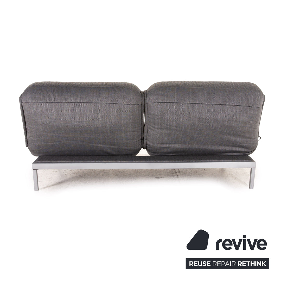 Rolf Benz Nova Stoff Sofa Grau Zweisitzer Funktion Schlaffunktion Schlafsofa Couch