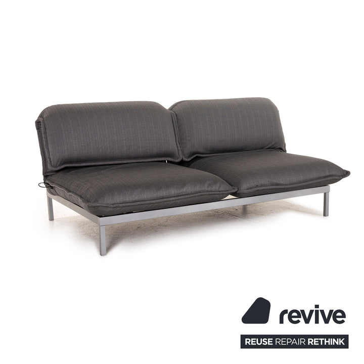 Rolf Benz Nova Stoff Sofa Grau Zweisitzer Funktion Schlaffunktion Schlafsofa Couch