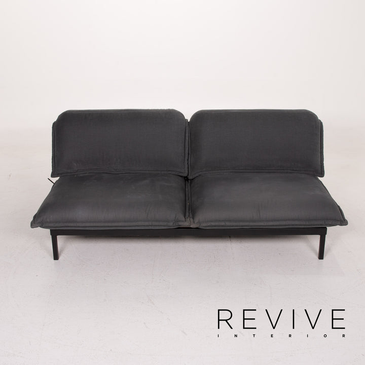 Rolf Benz Nova Stoff Sofa Grau Zweisitzer Schlaffunktion Schlafsofa #15022