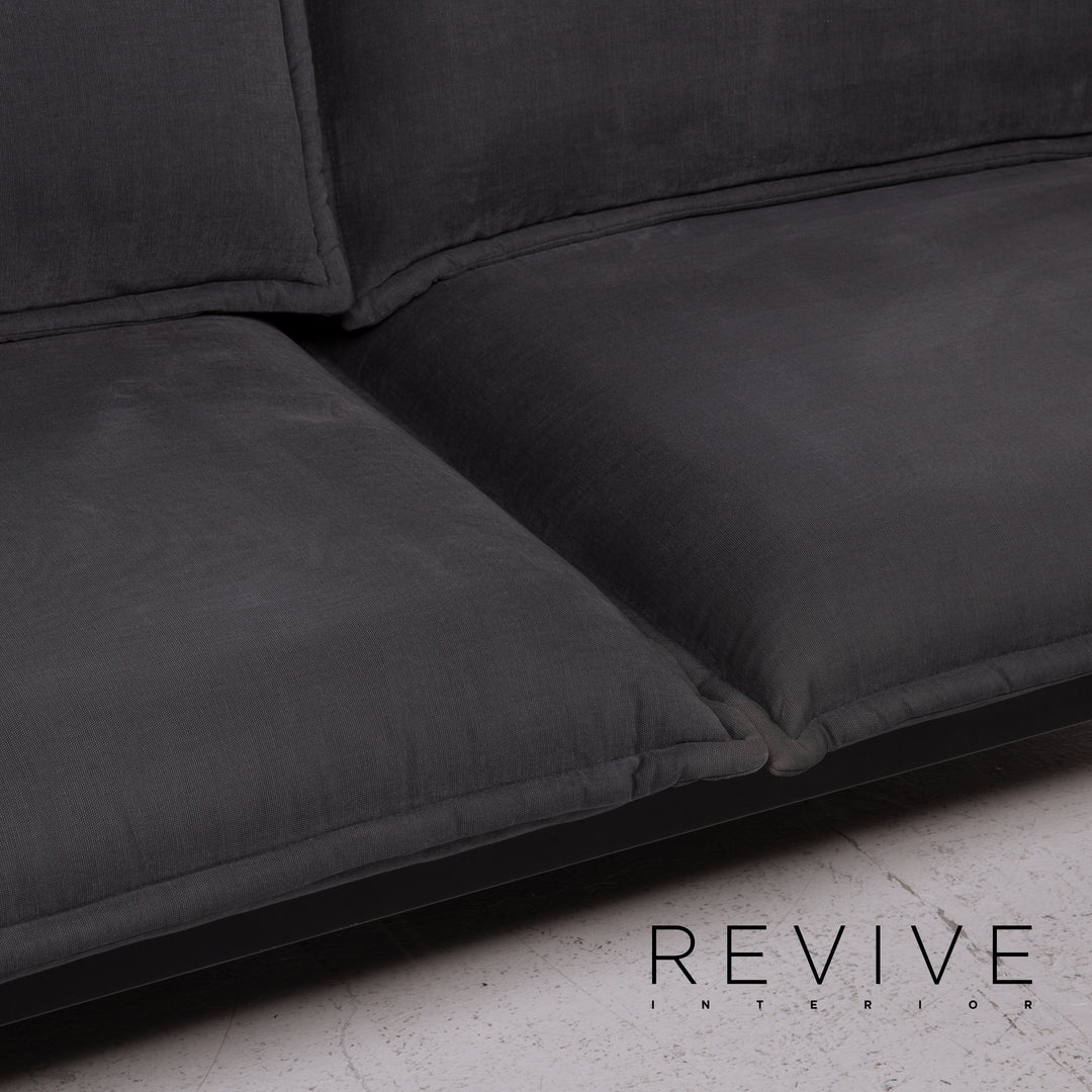 Rolf Benz Nova Stoff Sofa Grau Zweisitzer Schlaffunktion Schlafsofa #15022