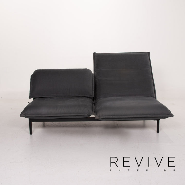 Rolf Benz Nova Stoff Sofa Grau Zweisitzer Schlaffunktion Schlafsofa #15022