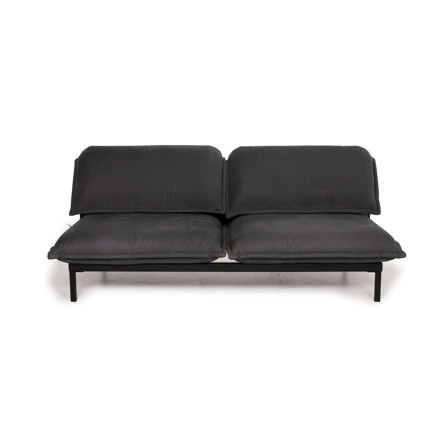 Rolf Benz Nova Stoff Sofa Grau Zweisitzer Schlaffunktion Schlafsofa #15022