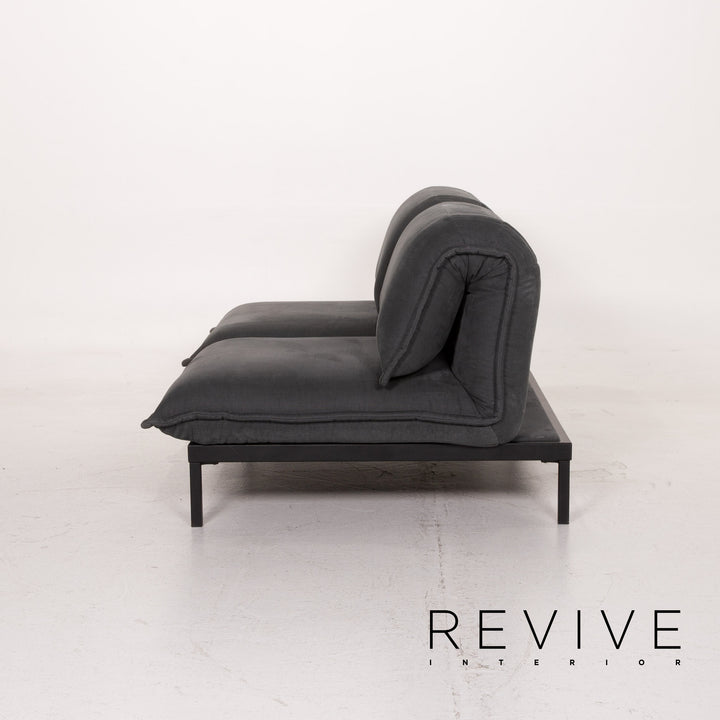 Rolf Benz Nova Stoff Sofa Grau Zweisitzer Schlaffunktion Schlafsofa #15022