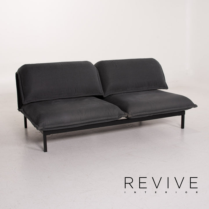 Rolf Benz Nova Stoff Sofa Grau Zweisitzer Schlaffunktion Schlafsofa #15022