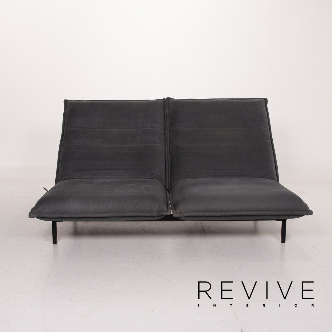 Rolf Benz Nova Stoff Sofa Grau Zweisitzer Schlaffunktion Schlafsofa #15022