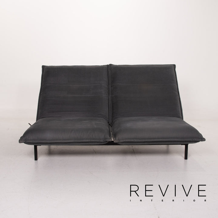 Rolf Benz Nova Stoff Sofa Grau Zweisitzer Schlaffunktion Schlafsofa #15022