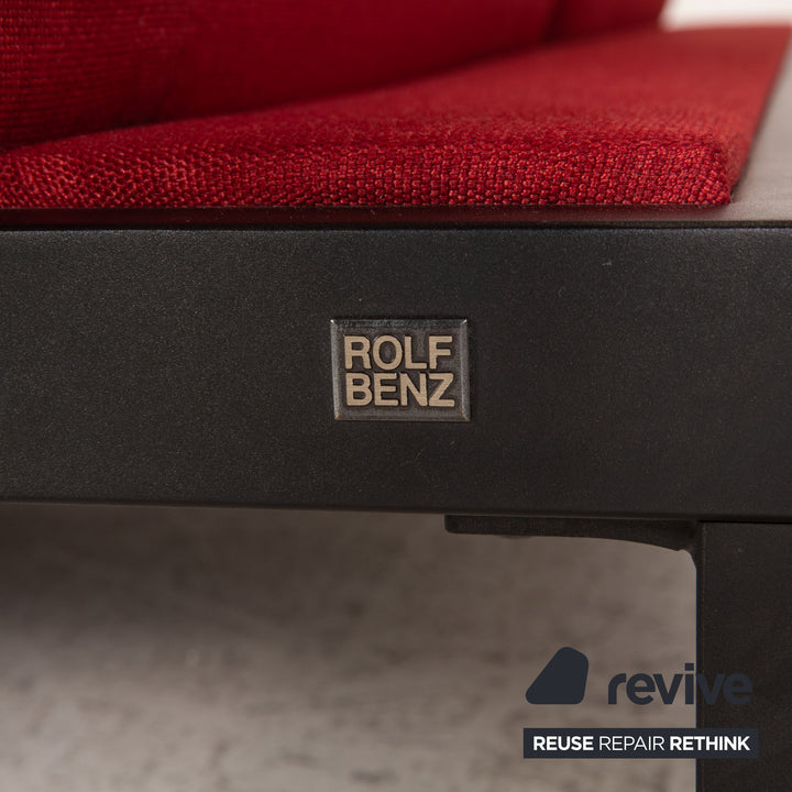 Rolf Benz Nova Stoff Sofa Rot Zweisitzer Funktion Relaxfunktion