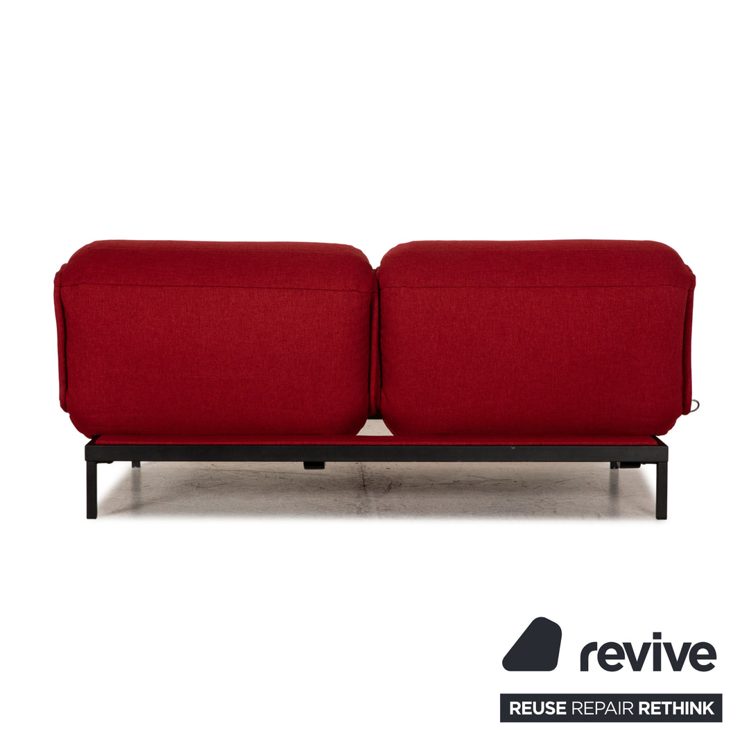 Rolf Benz Nova fabric sofa red two-seater function relaxation function
