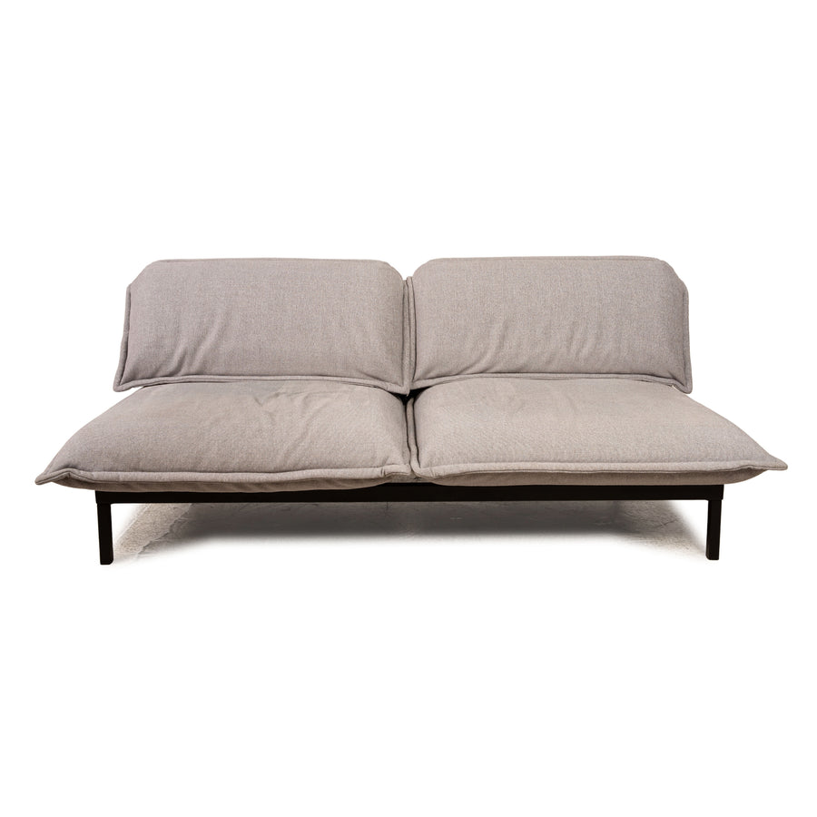 Rolf Benz Nova fabric two-seater gray sofa couch manual sleep function