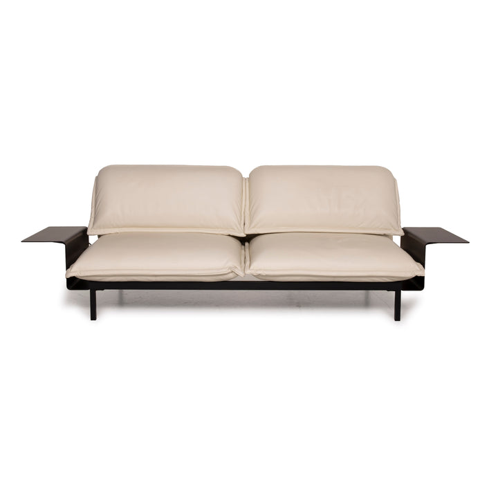 Rolf Benz Nova Zweisitzer Sofa Creme Leder Funktion Couch