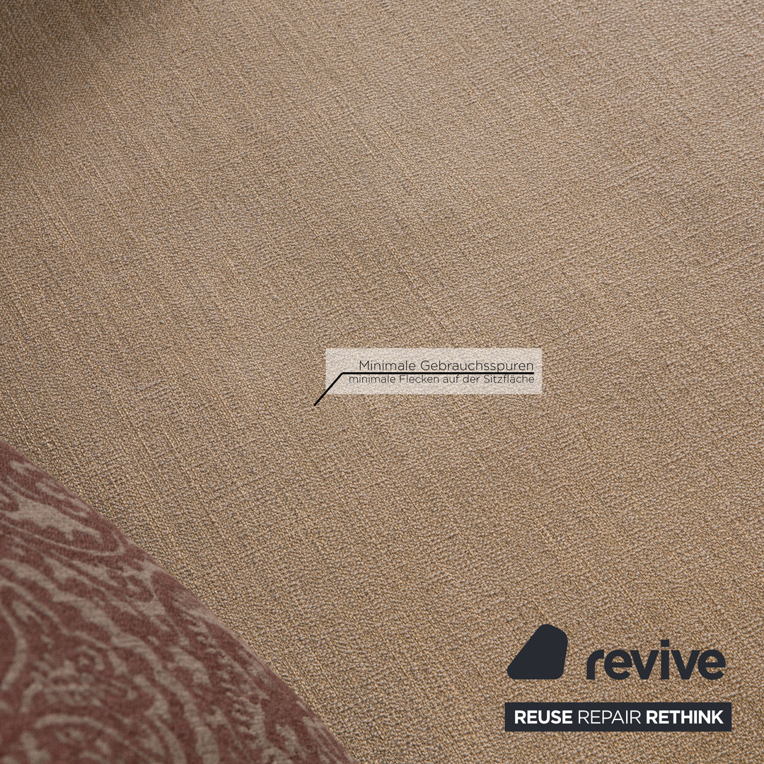 Rolf Benz Onda fabric sofa beige corner sofa couch recamier right