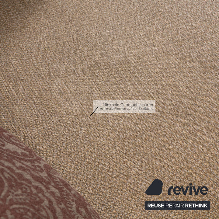 Rolf Benz Onda fabric sofa beige corner sofa couch recamier right