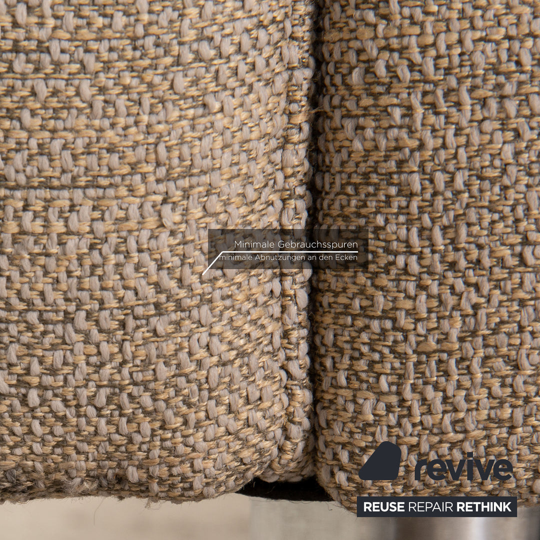 Rolf Benz Onda fabric sofa beige corner sofa couch recamier right