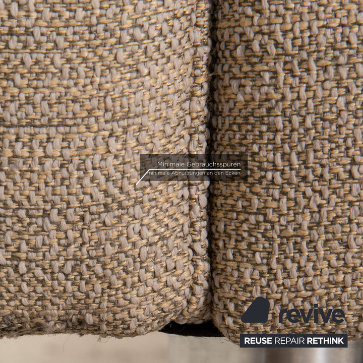 Rolf Benz Onda fabric sofa beige corner sofa couch recamier right