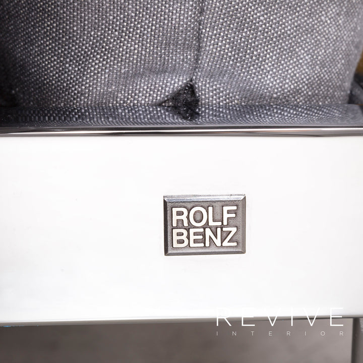 Rolf Benz Plura designer fabric sofa gray two-seater couch function #7408