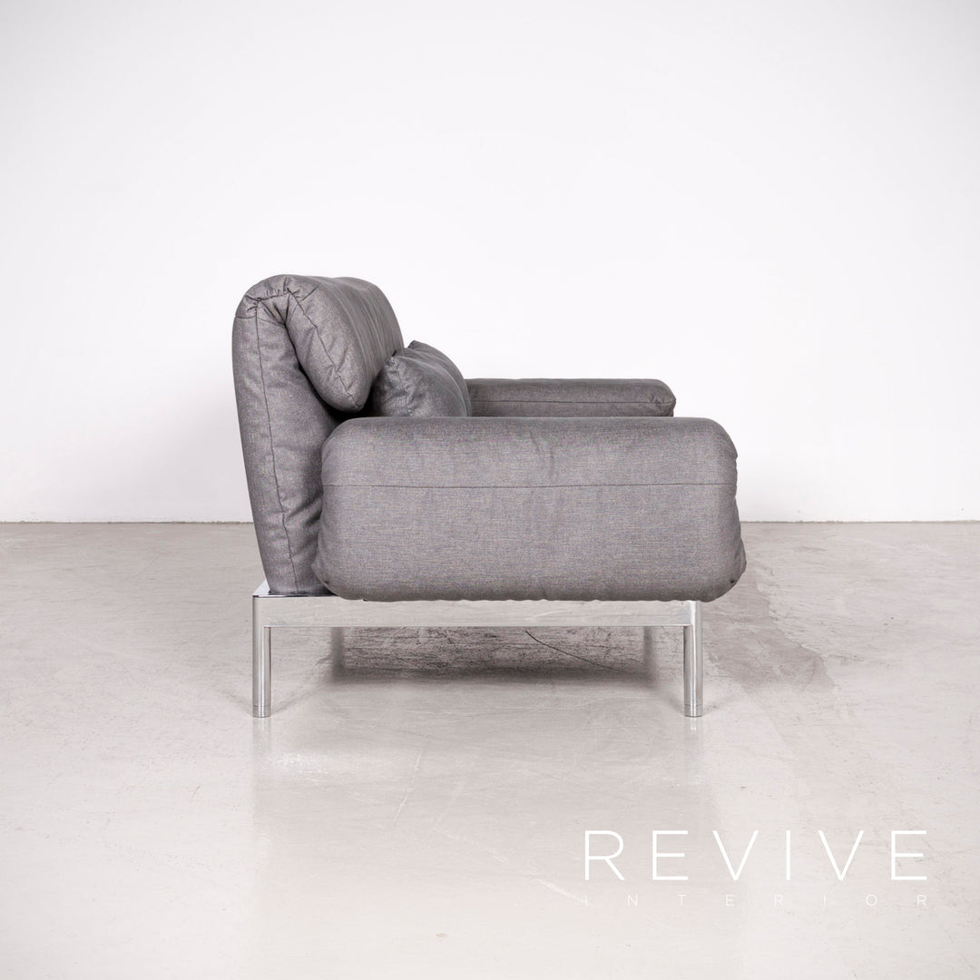 Rolf Benz Plura designer fabric sofa gray two-seater couch function #7408