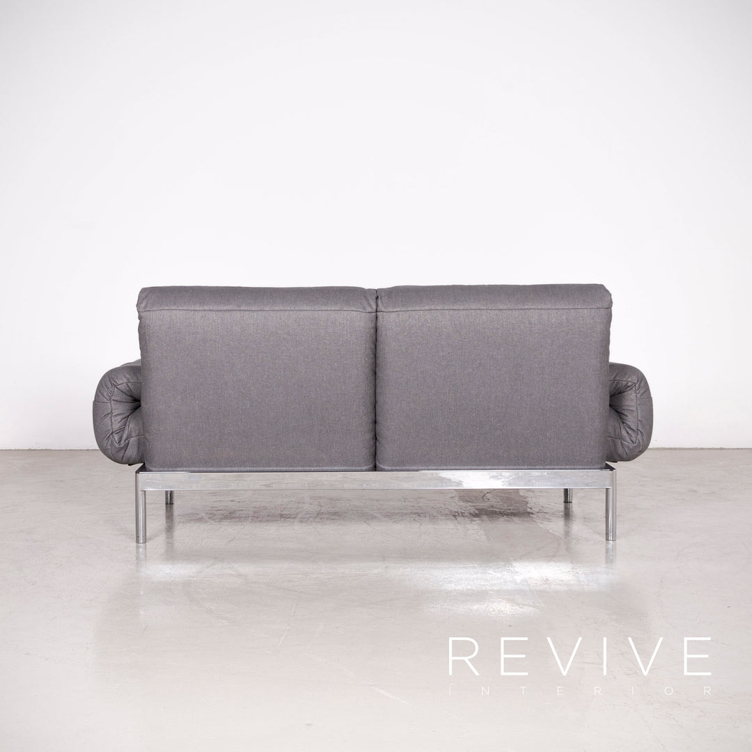 Rolf Benz Plura designer fabric sofa gray two-seater couch function #7408