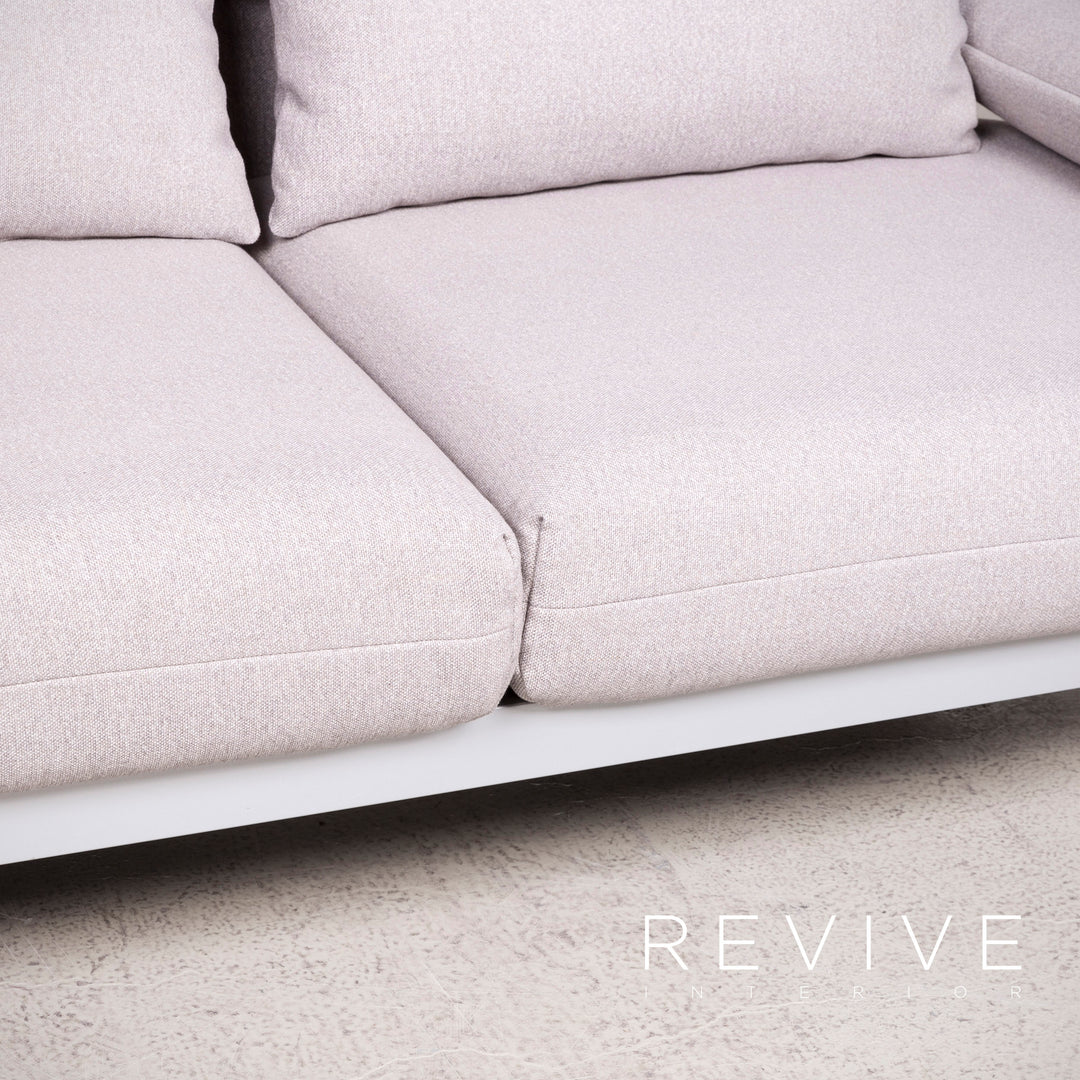 Rolf Benz Plura designer fabric sofa gray two-seater feature #8128