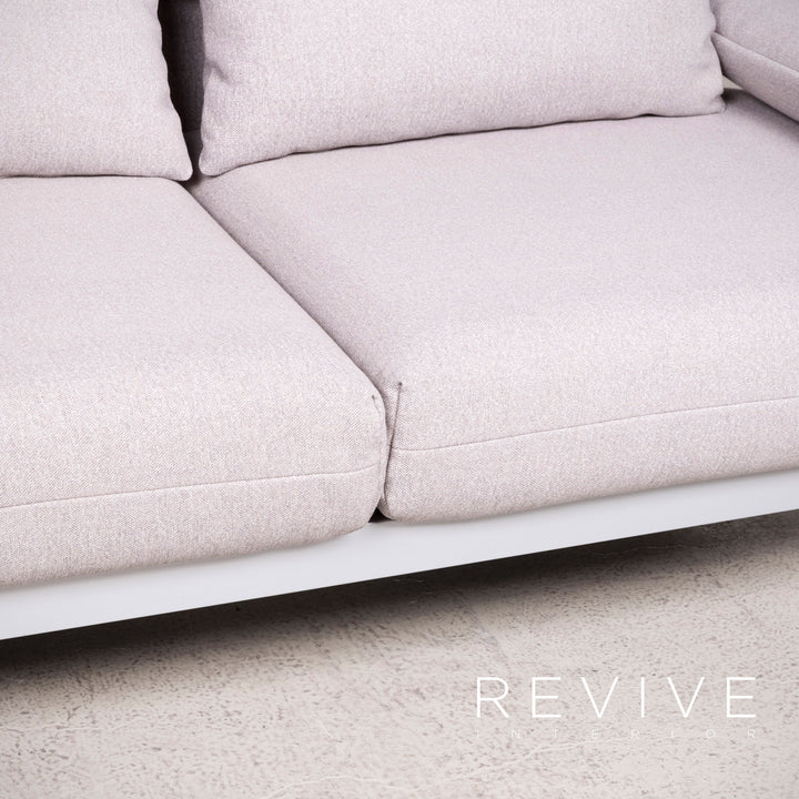 Rolf Benz Plura designer fabric sofa gray two-seater feature #8128