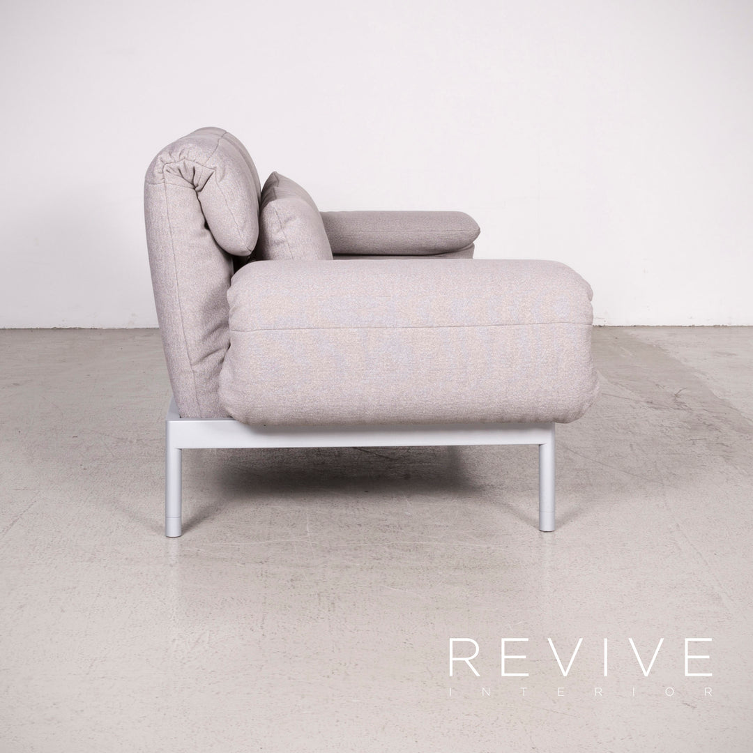 Rolf Benz Plura designer fabric sofa gray two-seater feature #8128