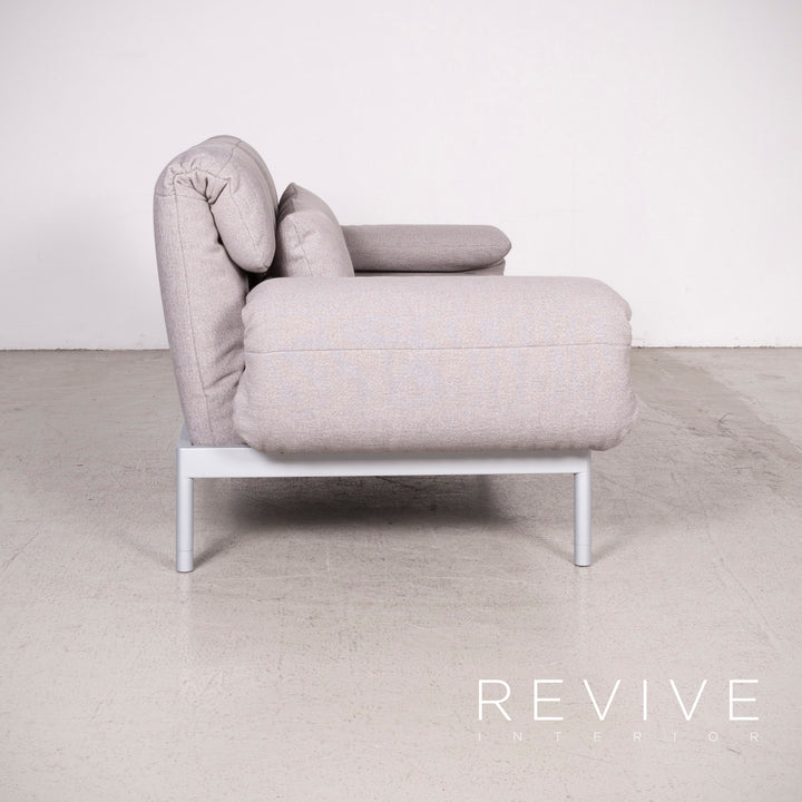 Rolf Benz Plura designer fabric sofa gray two-seater feature #8128