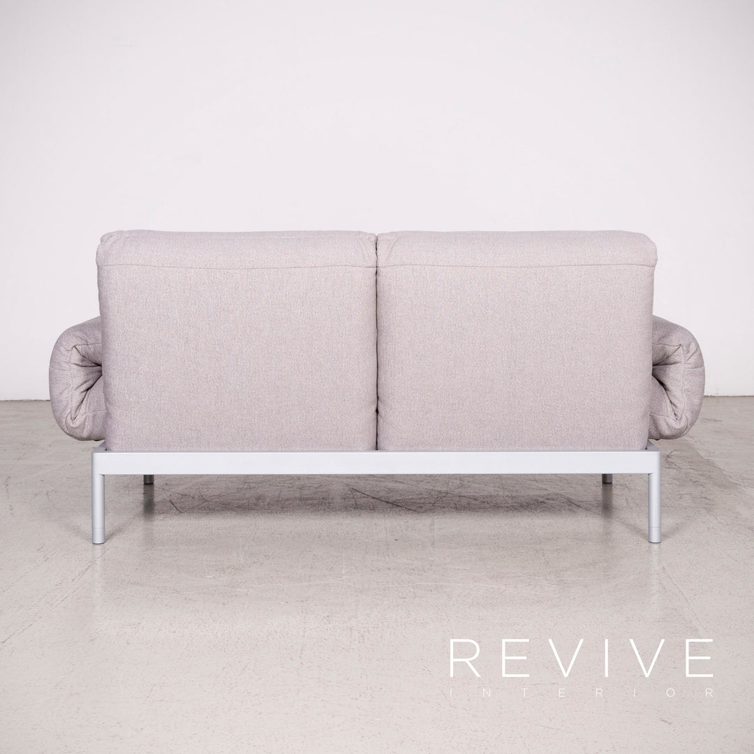 Rolf Benz Plura designer fabric sofa gray two-seater feature #8128
