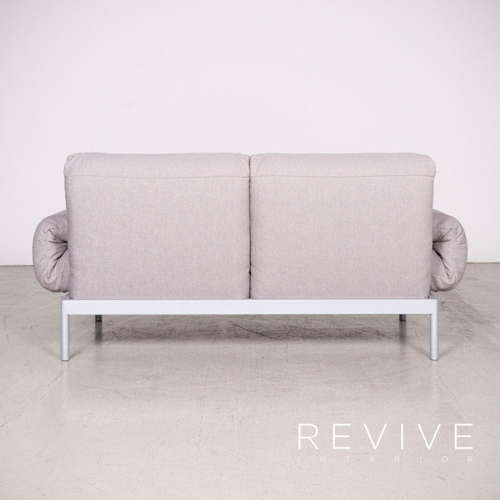 Rolf Benz Plura designer fabric sofa gray two-seater feature #8128