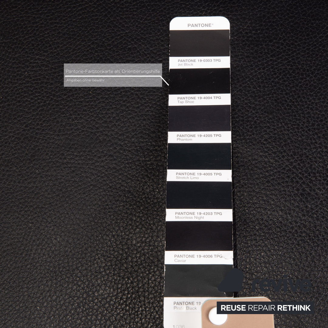 Rolf Benz Plura Leather Corner Sofa Black Relaxation function couch