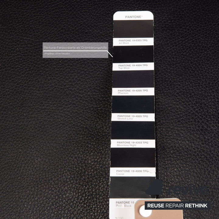 Rolf Benz Plura Leather Corner Sofa Black Relaxation function couch