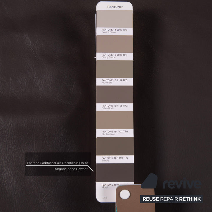 Rolf Benz Plura leather sofa brown corner sofa dark brown function relax function couch