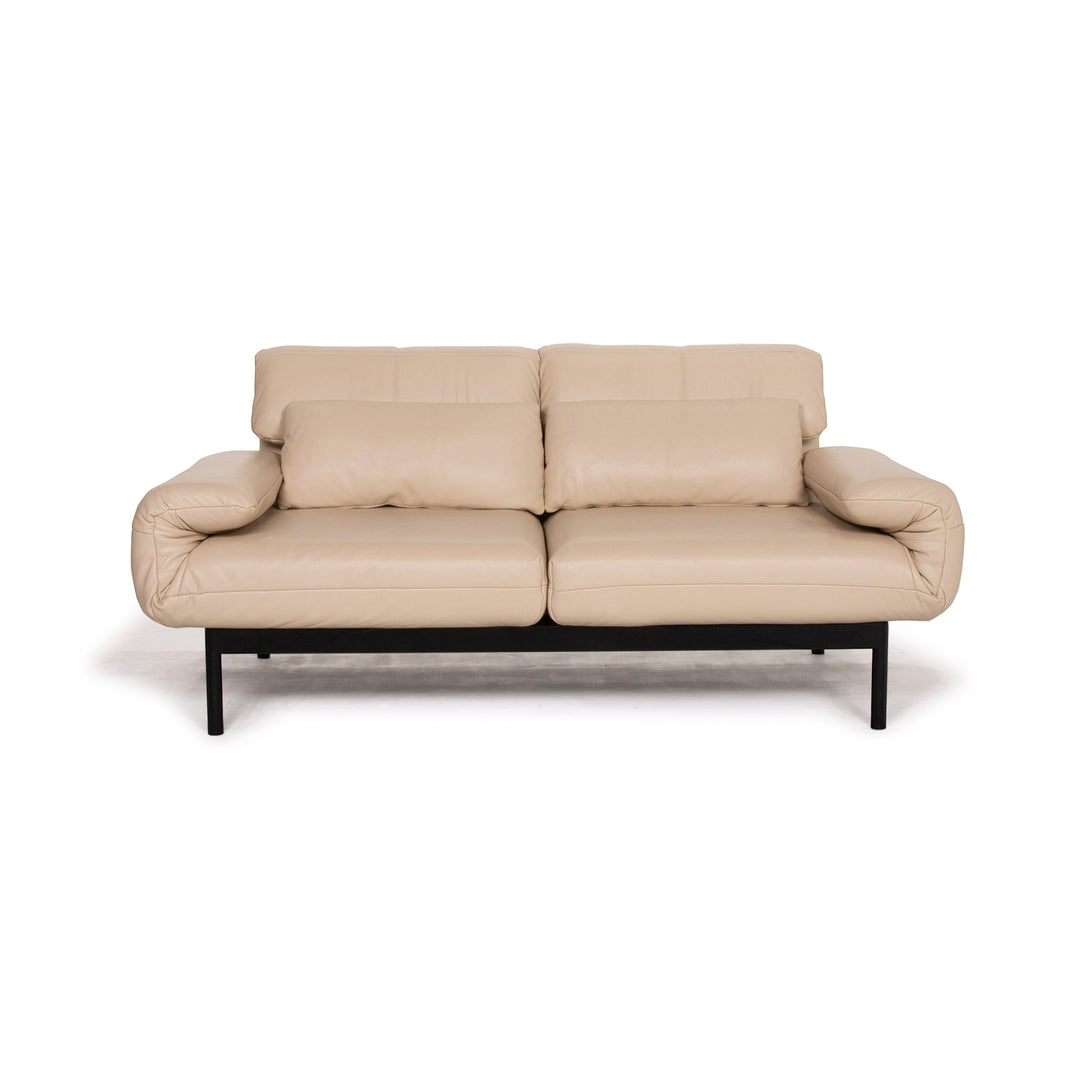 Rolf Benz Plura leather sofa cream two-seater feature #14985