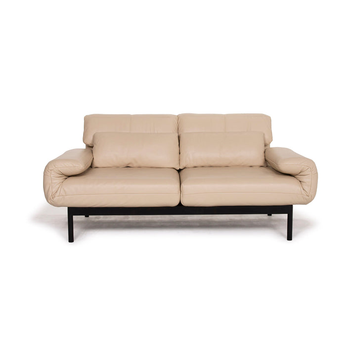 Rolf Benz Plura leather sofa cream two-seater feature #14985