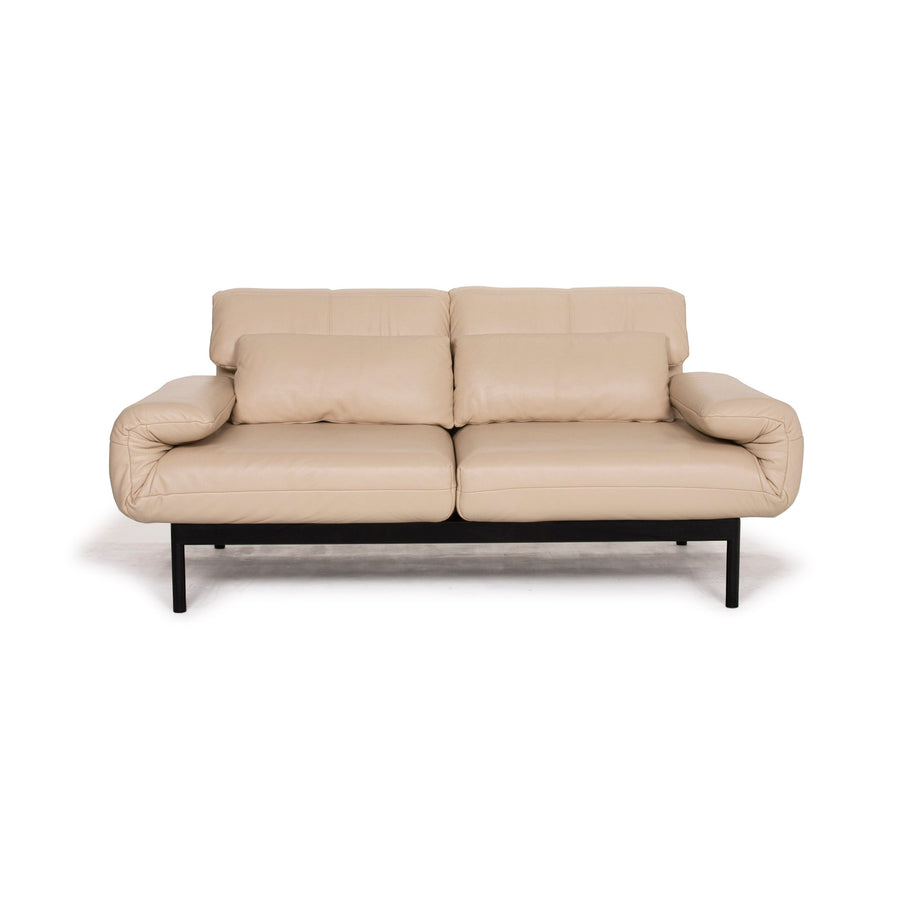 Rolf Benz Plura leather sofa cream two-seater feature #14985