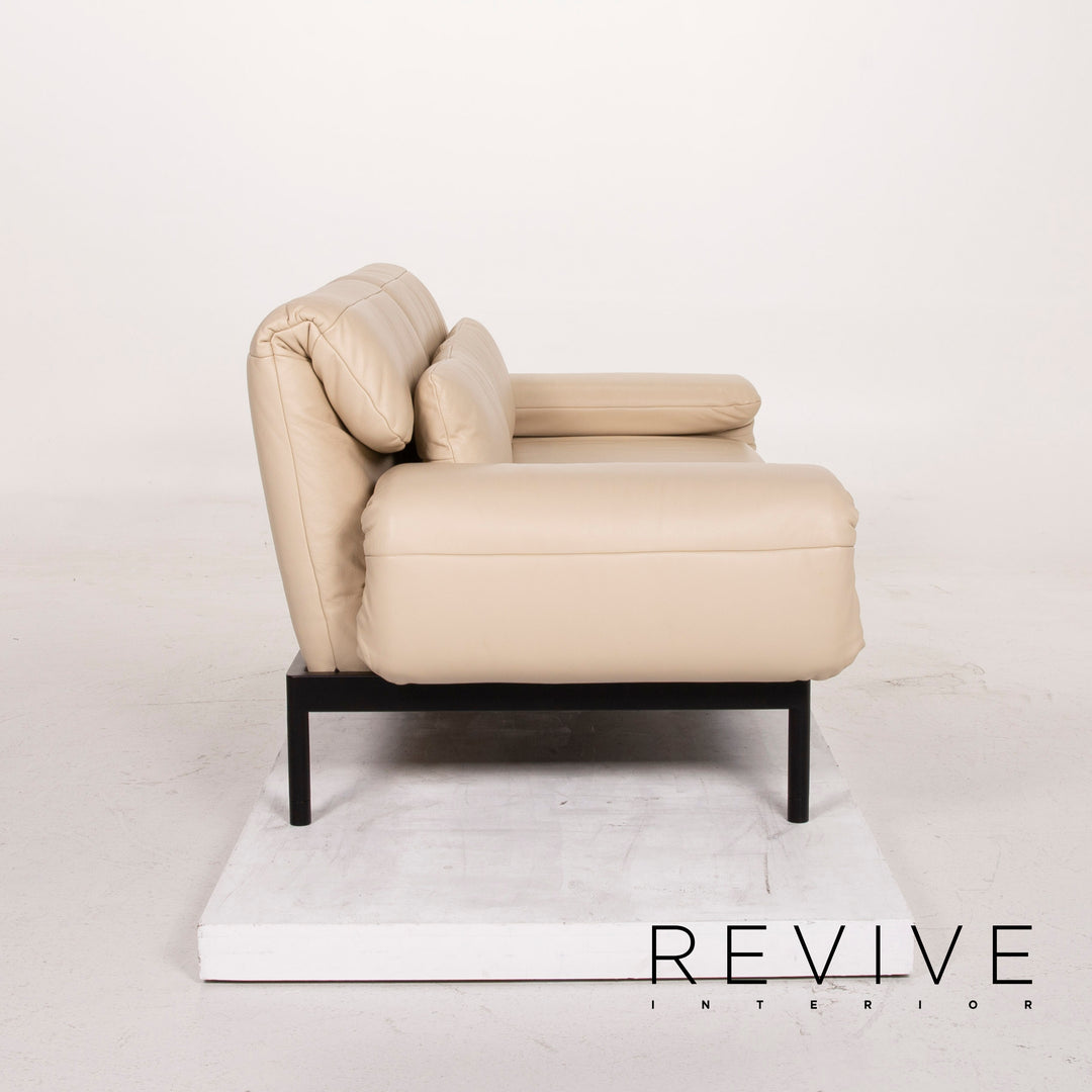 Rolf Benz Plura leather sofa cream two-seater feature #14985