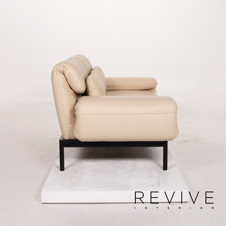 Rolf Benz Plura leather sofa cream two-seater feature #14985