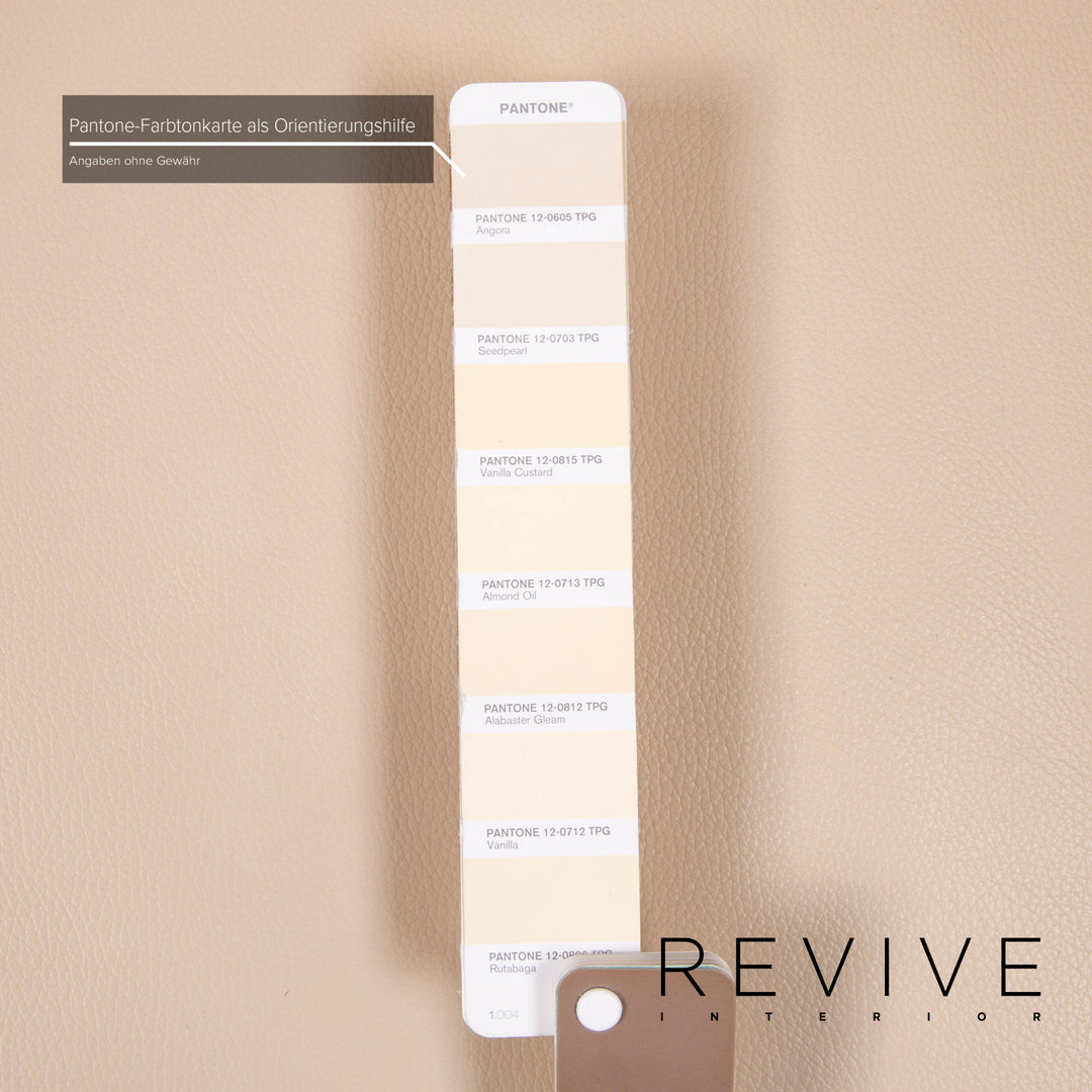 Rolf Benz Plura leather sofa cream two-seater feature #14985