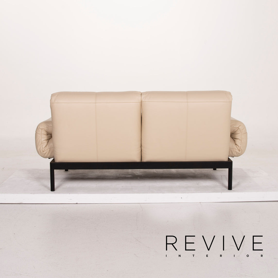 Rolf Benz Plura leather sofa cream two-seater feature #14985
