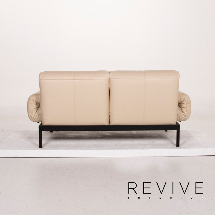 Rolf Benz Plura leather sofa cream two-seater feature #14985