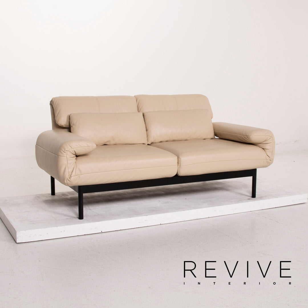 Rolf Benz Plura leather sofa cream two-seater feature #14985